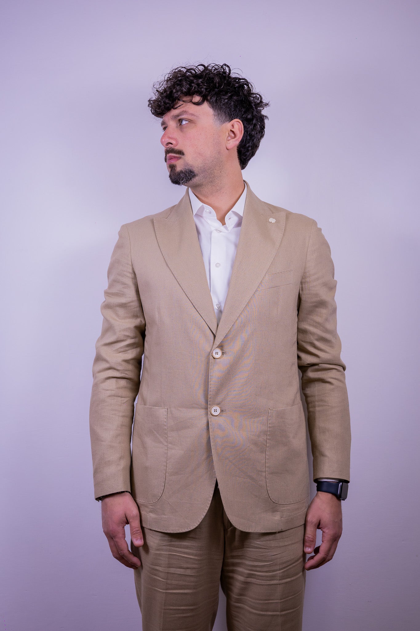 ABITO MISTO LINO OVER-D BEIGE