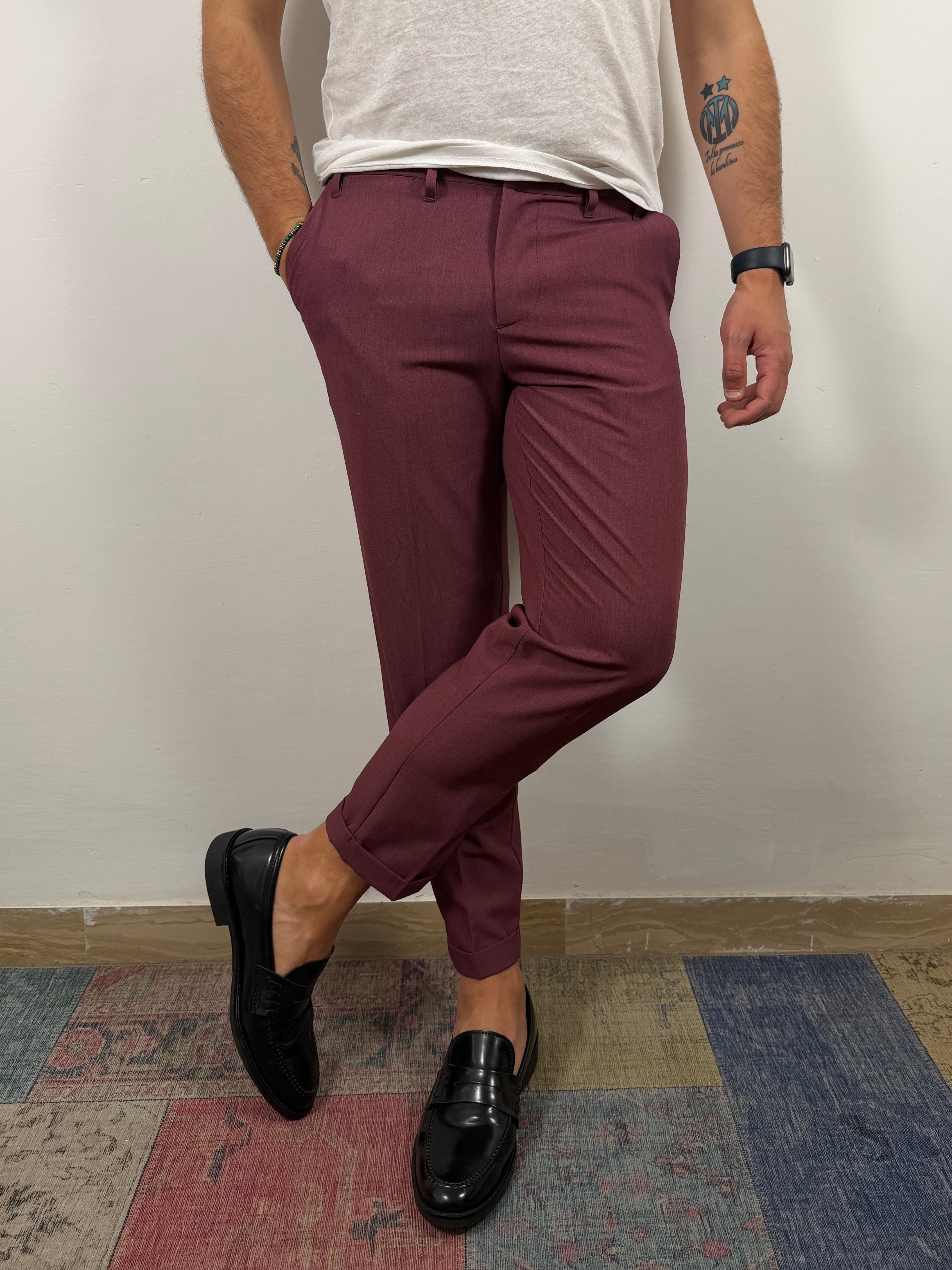 PANTALONE MARLON WHY NOT BRAND BORDEAUX