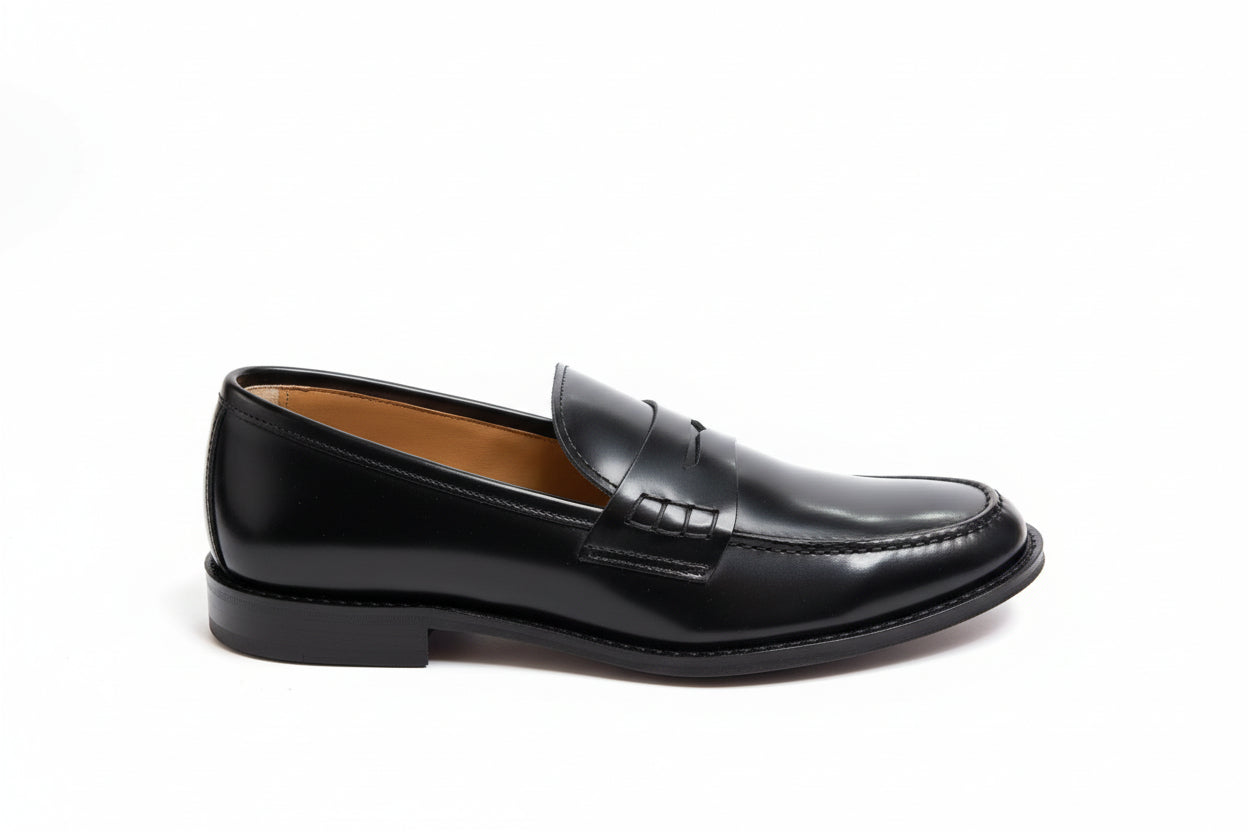 MOCASSINO LOAFER PELLE OVER-D NERO