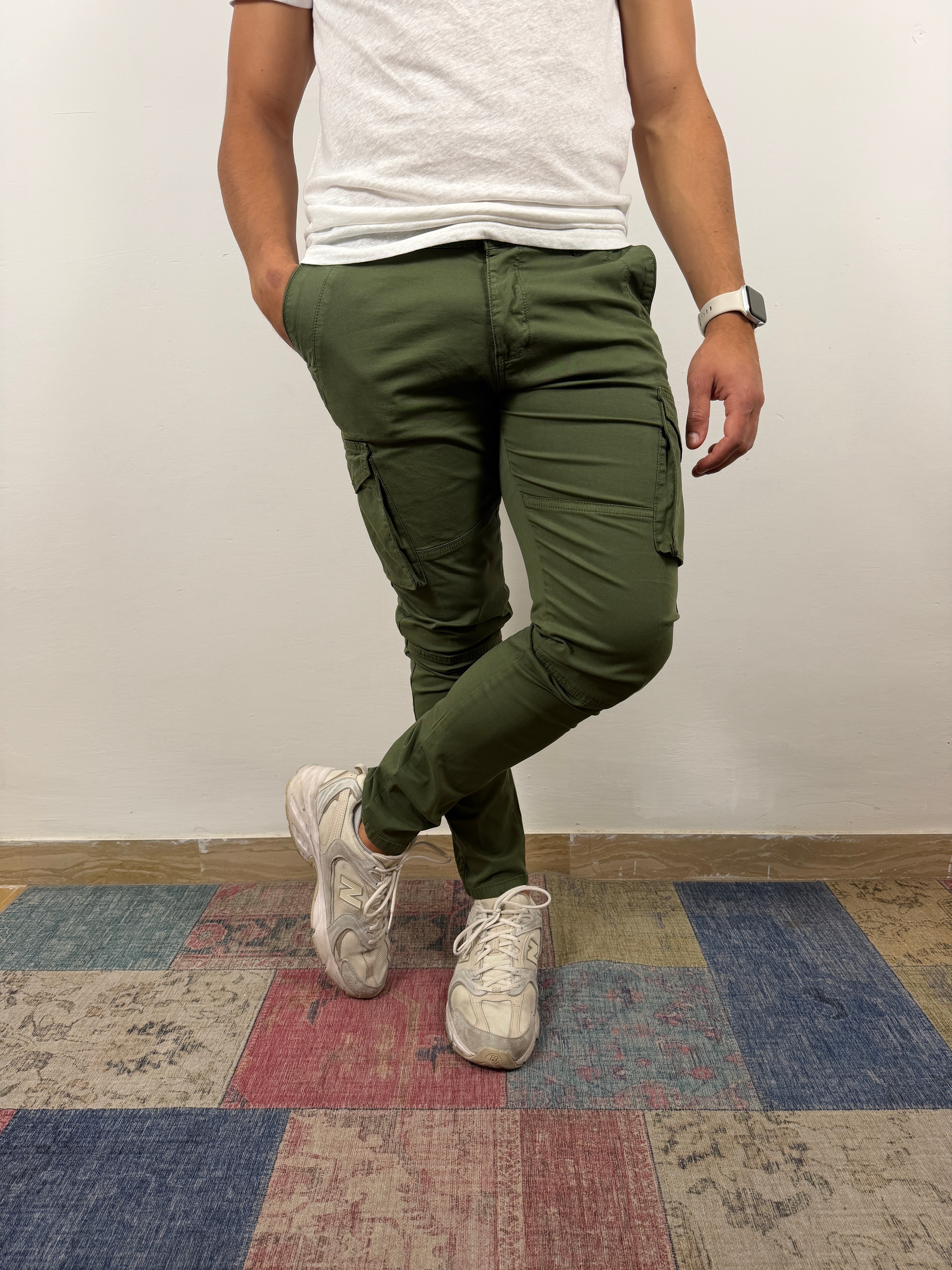 PANTALONE CARGO OVER D VERDE