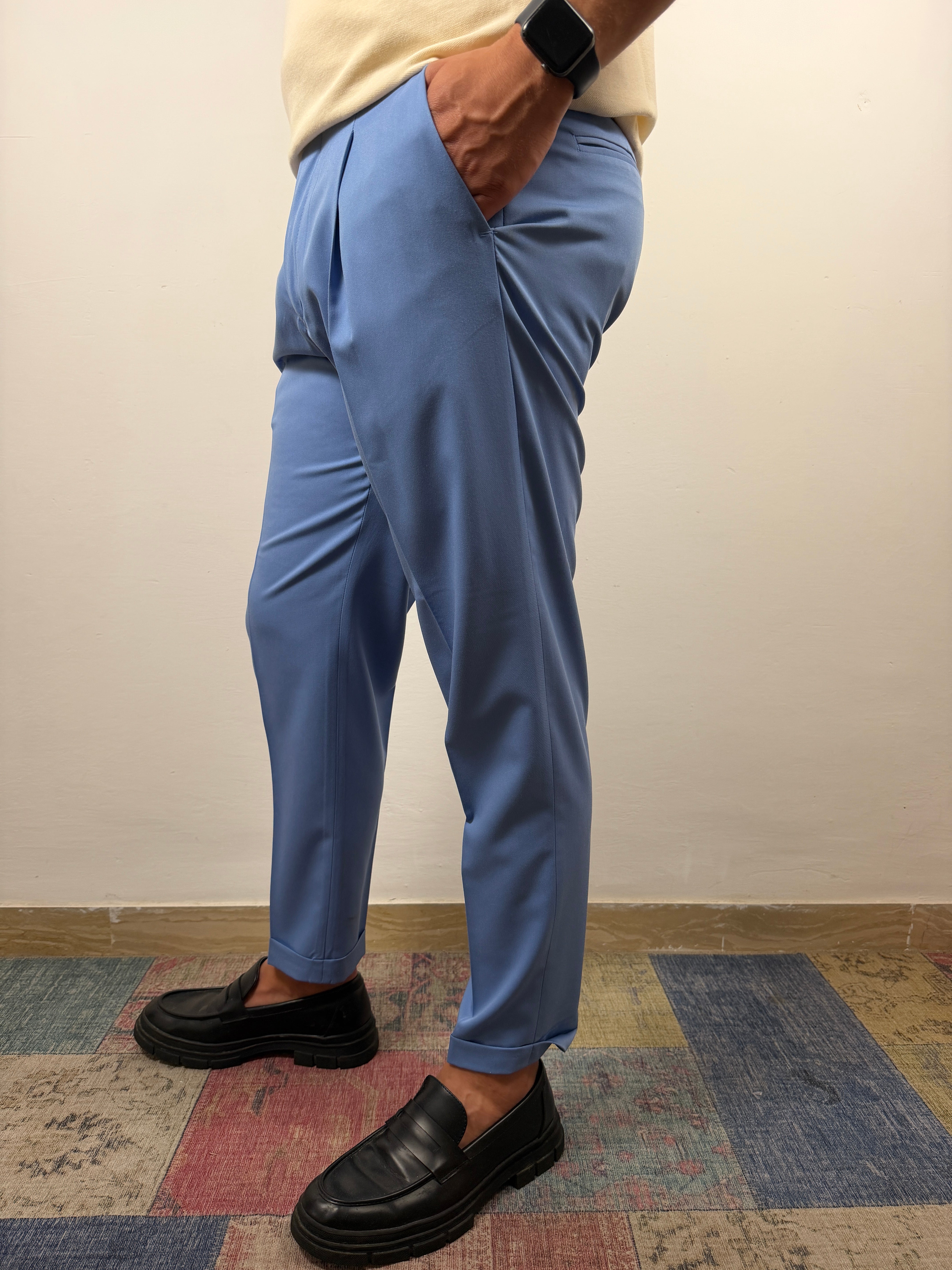 PANTALONE PINCE OVER-D CELESTE