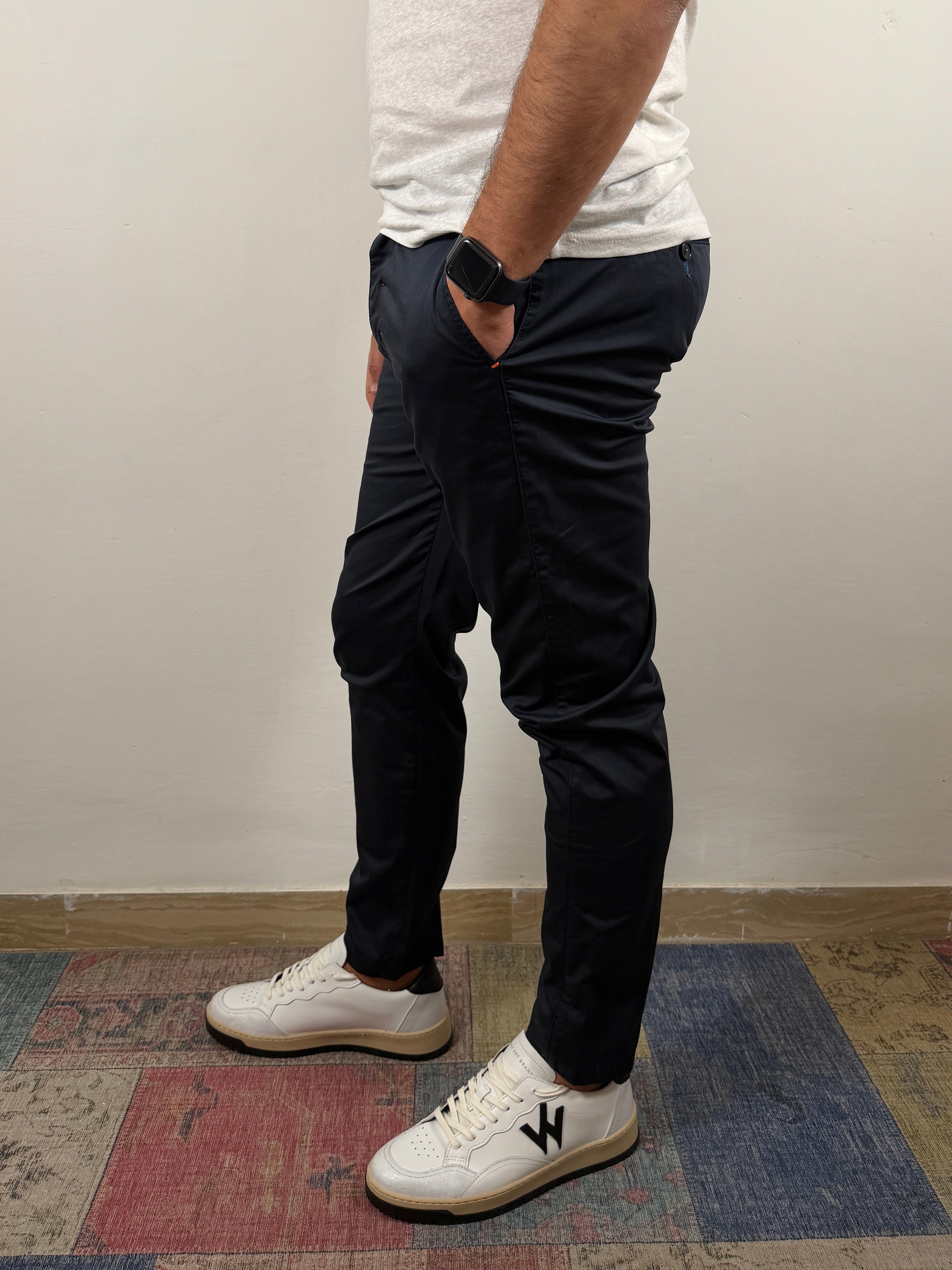 CHINOS RASO BERNA BLU
