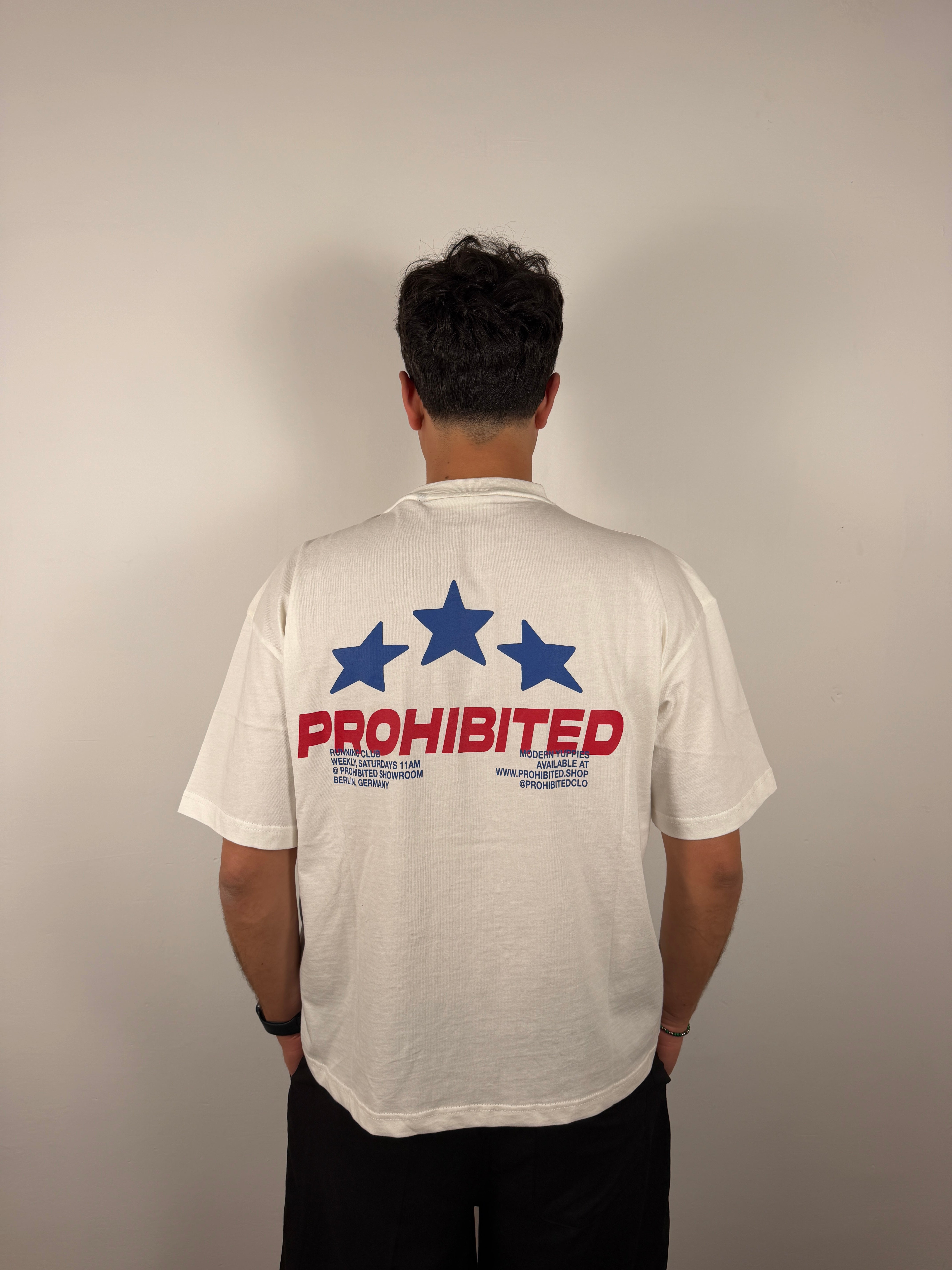 RUNNING CLUB TEE OFF WHITE PROHIBITED