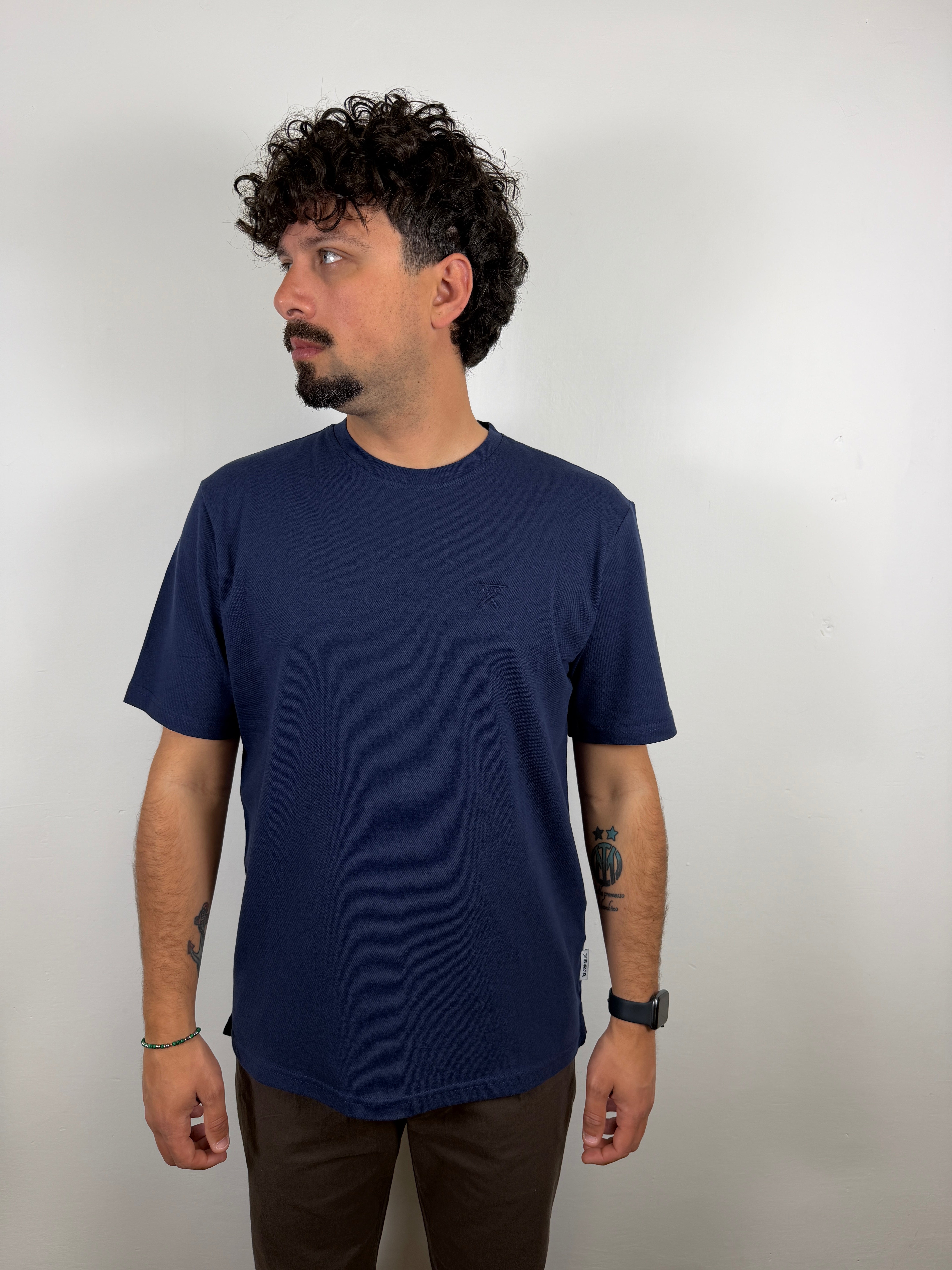 T-SHIRT PIQUET BERNA BLU