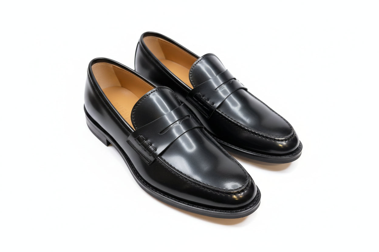 MOCASSINO LOAFER PELLE OVER-D NERO