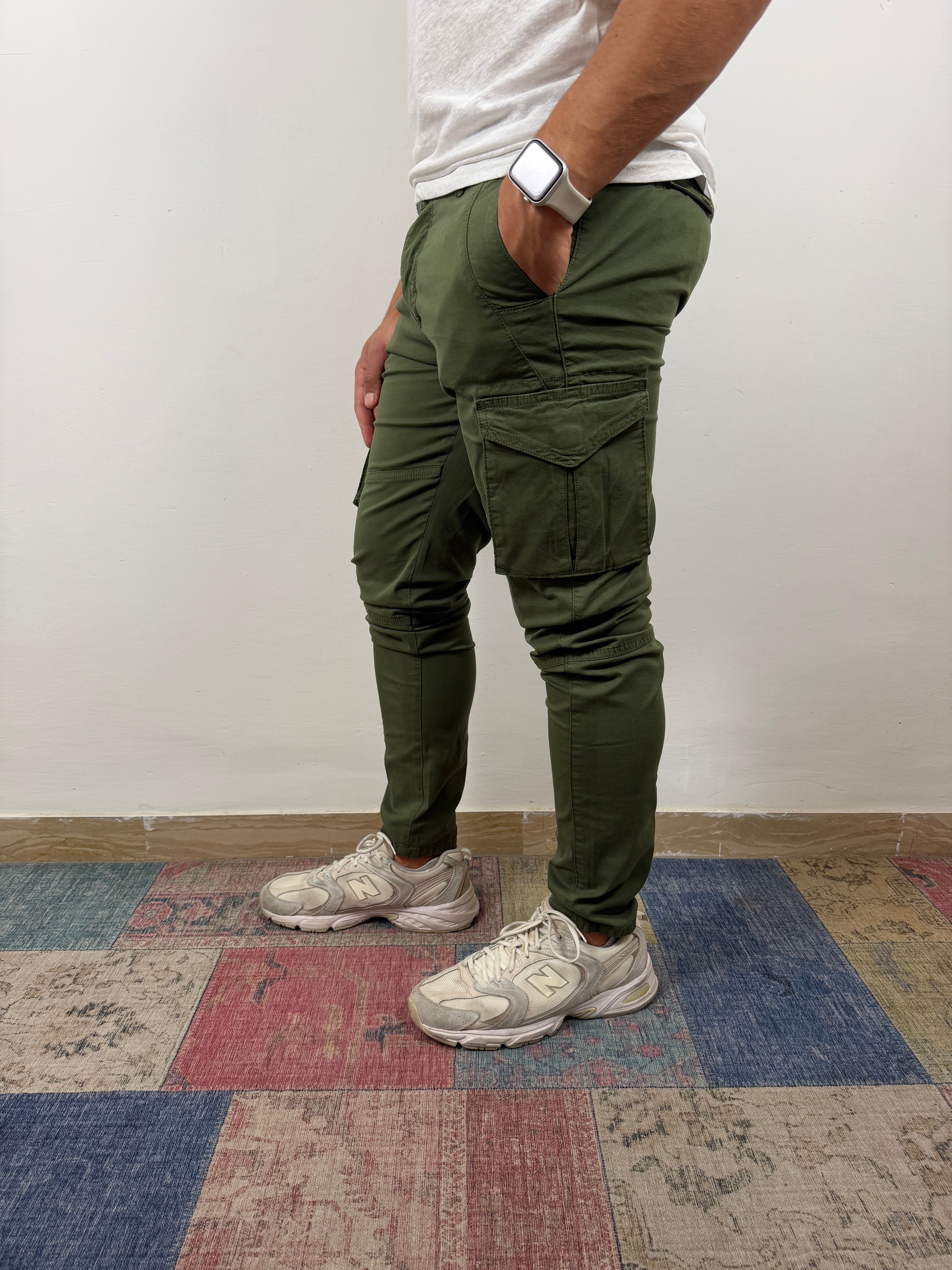 PANTALONE CARGO OVER D VERDE