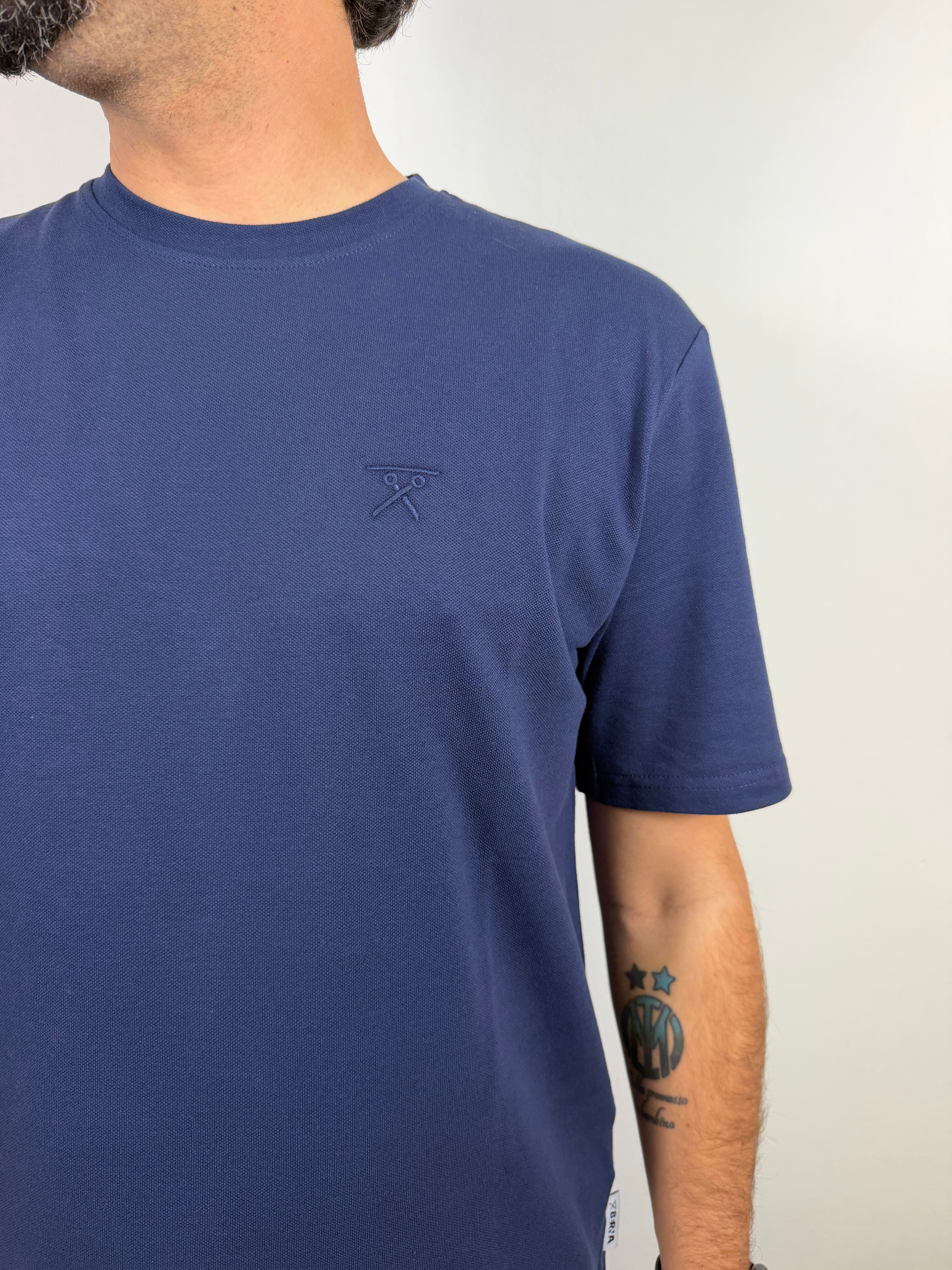 T-SHIRT PIQUET BERNA BLU