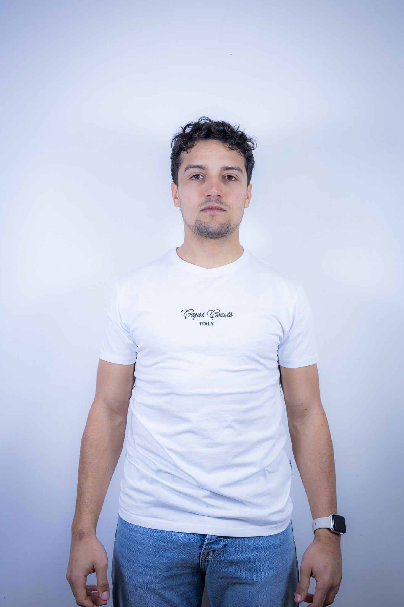 T-SHIRT RICAMO CAPRI BERNA BIANCA