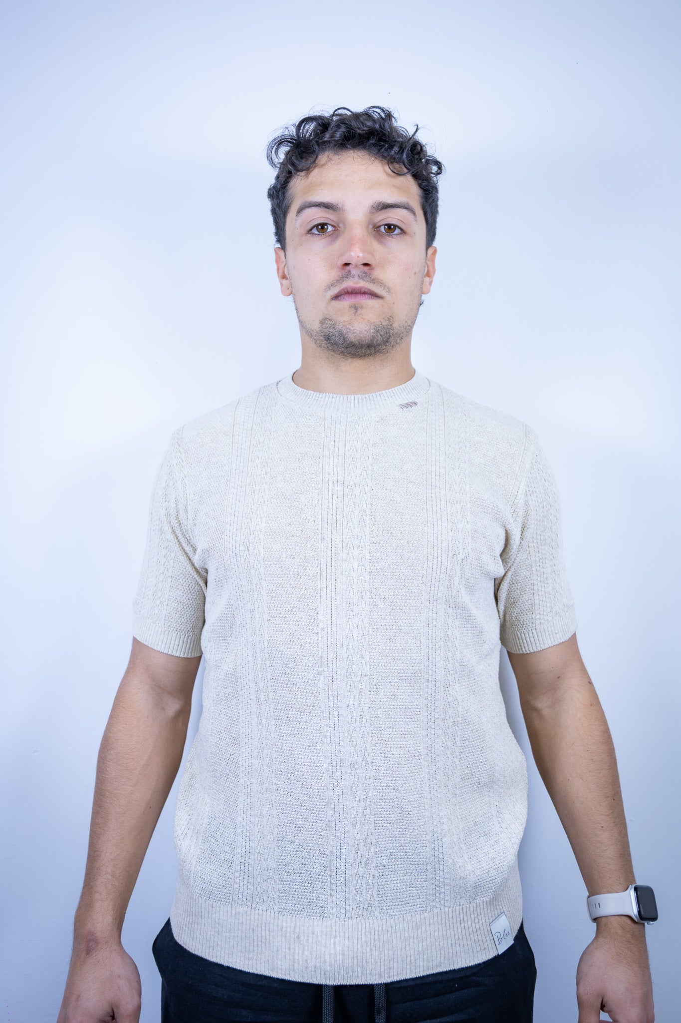 T-SHIRT GIROCOLLO BL11 BEIGE