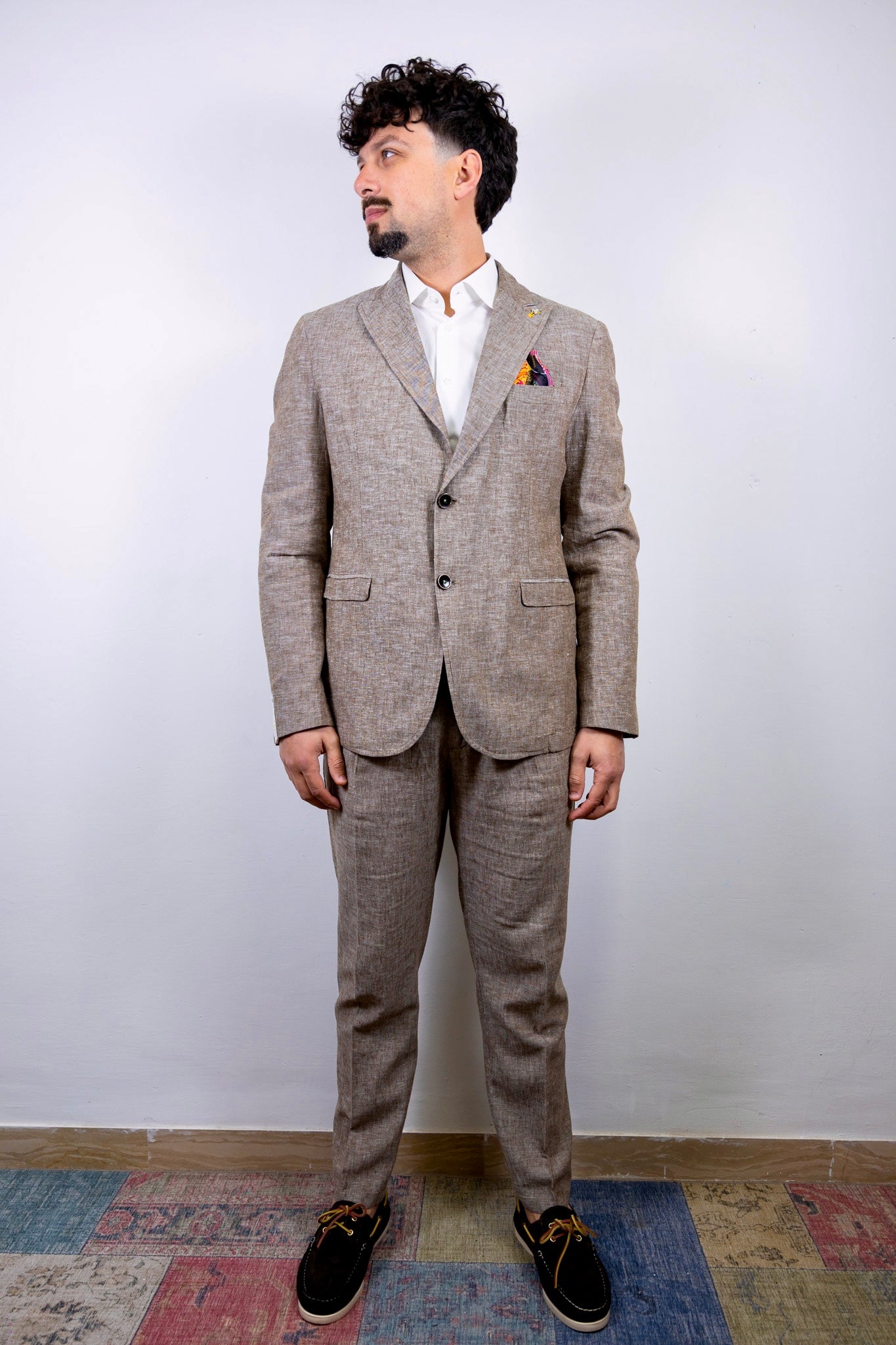 ABITO IN MISTO LINO BERNA CAFFE'