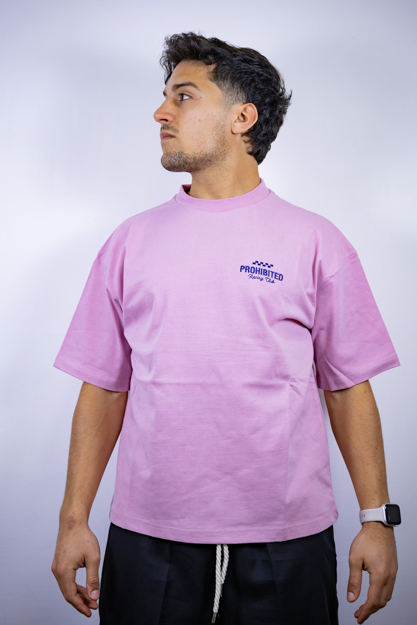 T-SHIRT IN A RUSH PROHIBITED ROSA/BLU