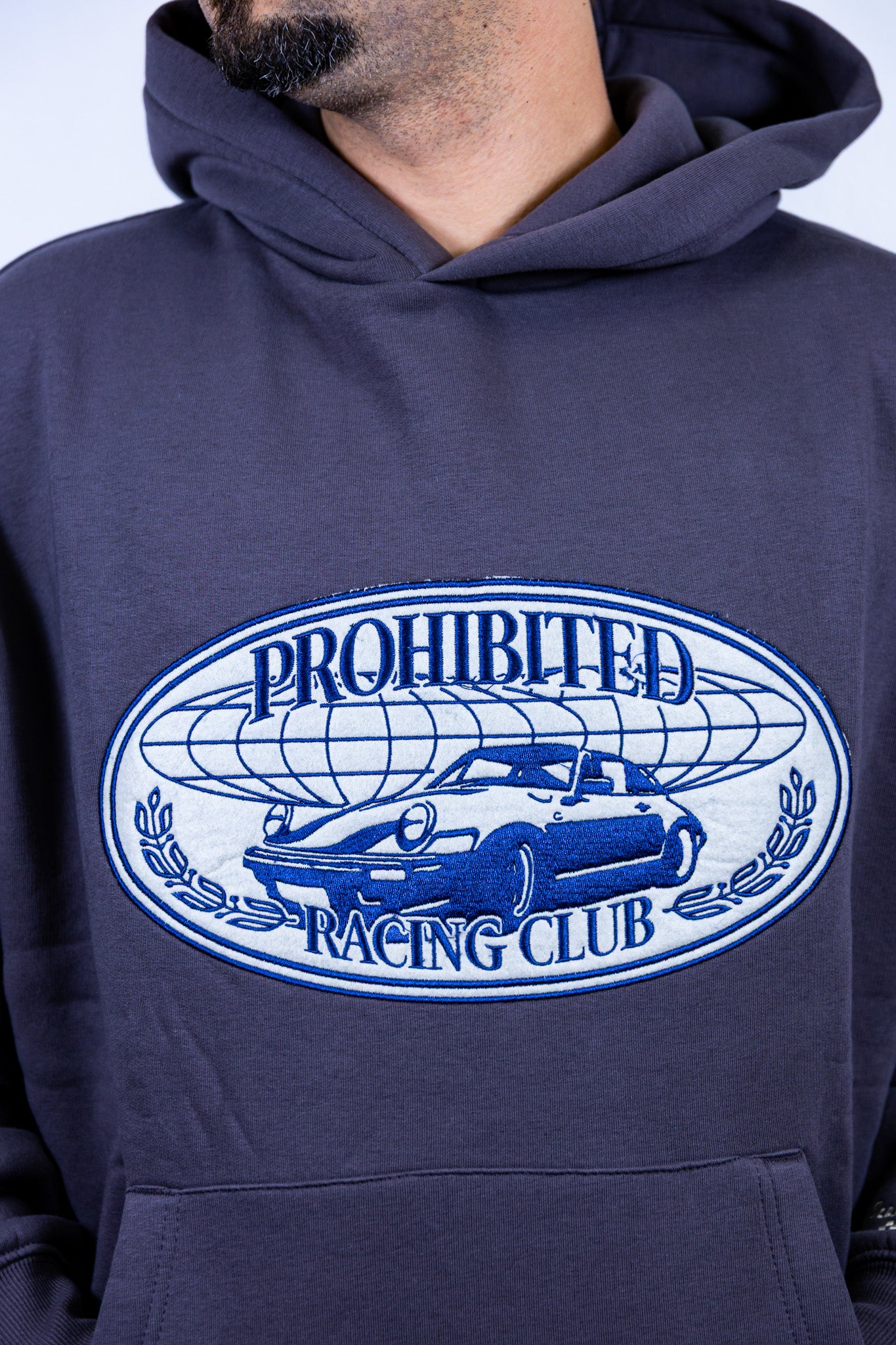 RACECORE HOODIE PROHIBITED BLU