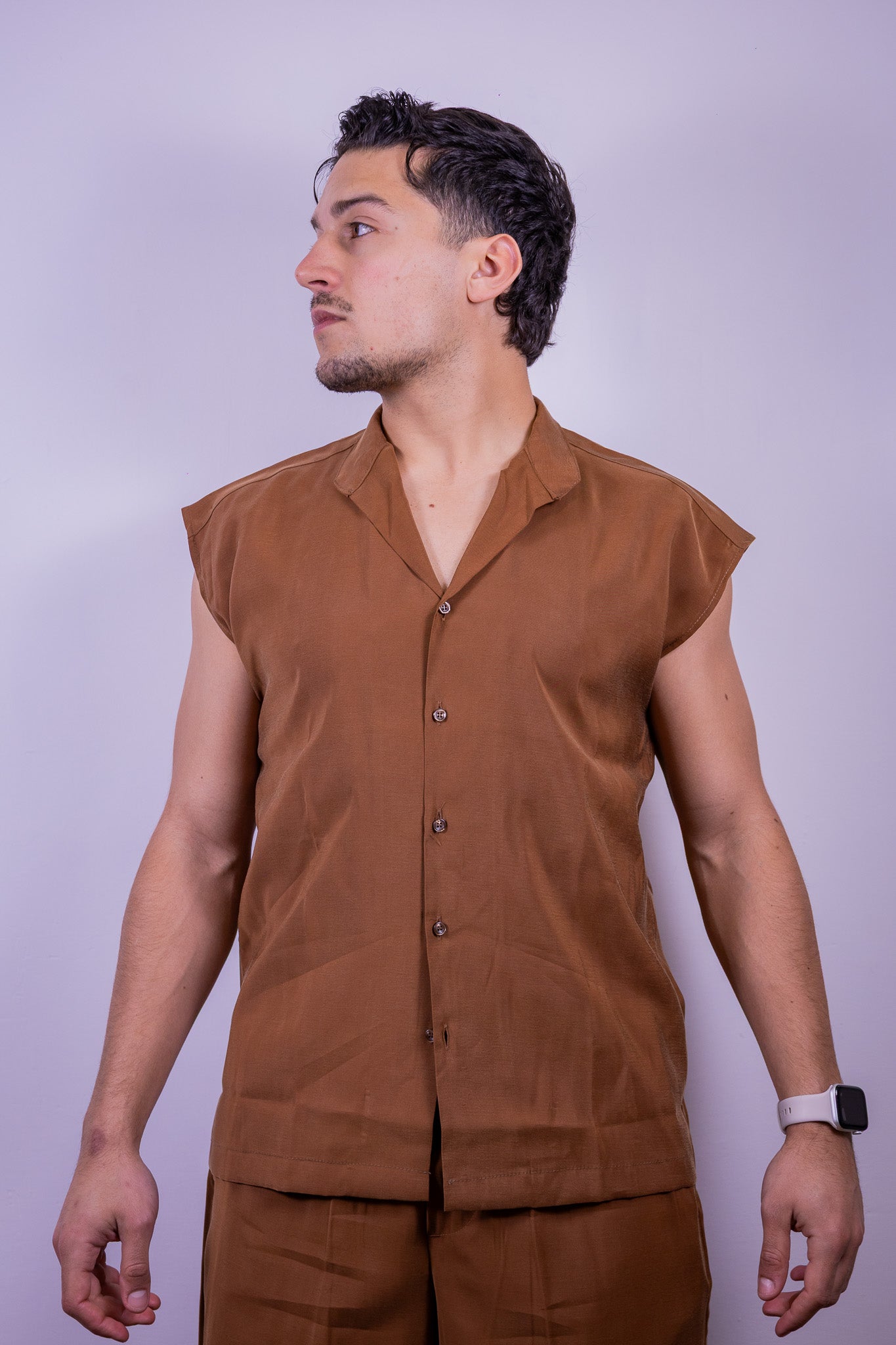 COORDINATO BLUSA SMANICATO OVER-D MARRONE