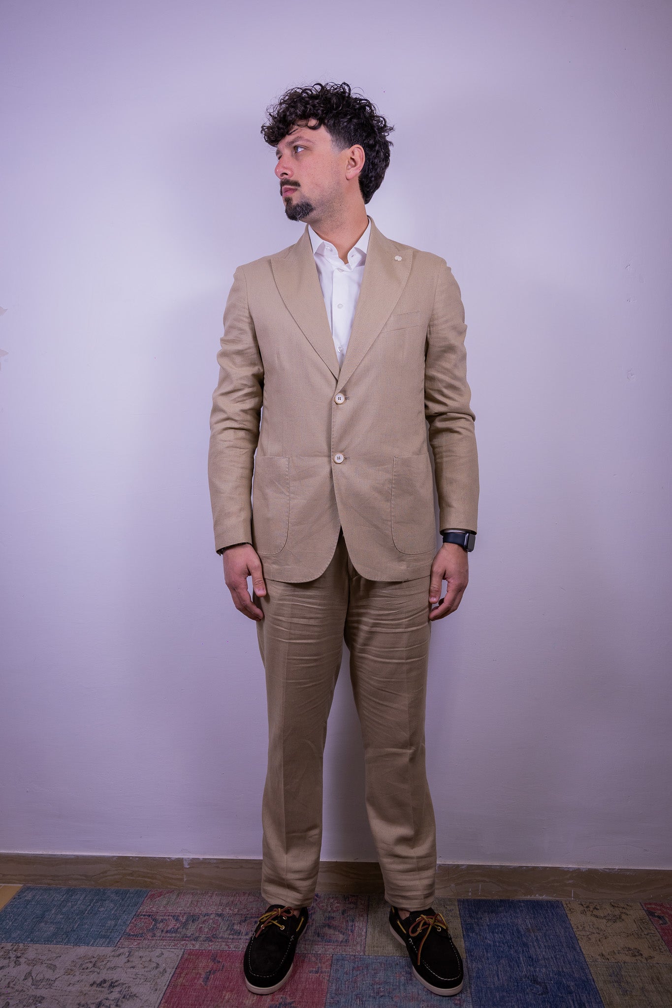 ABITO MISTO LINO OVER-D BEIGE