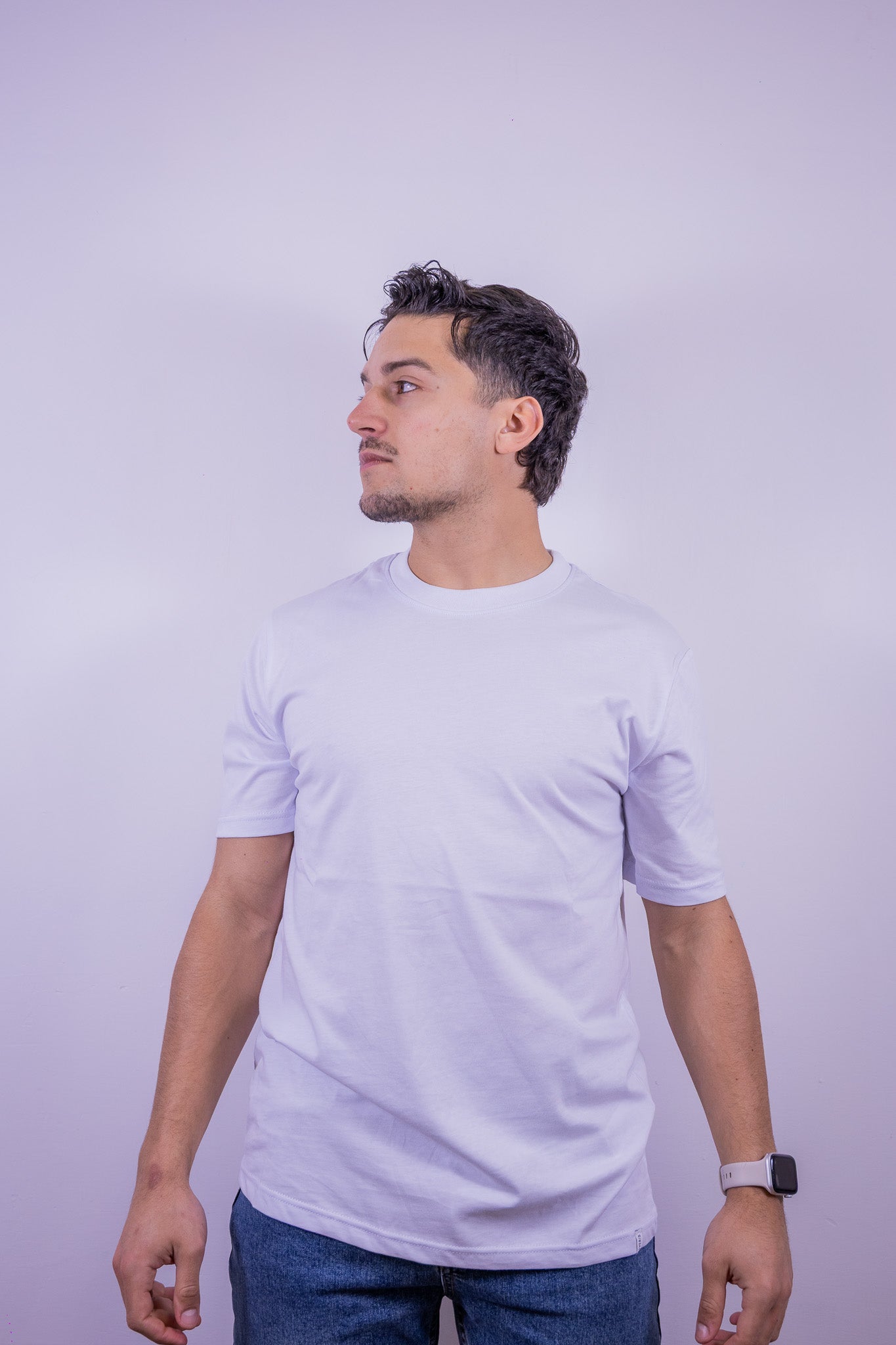 T-SHIRT PARICOLLO OVER-D BIANCA