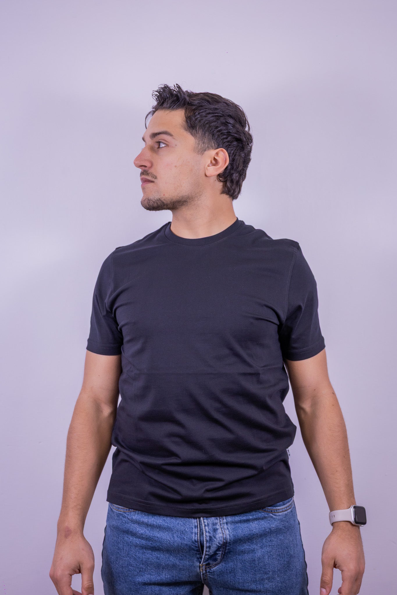 T-SHIRT COTONE SUPIMA BERNA NERA