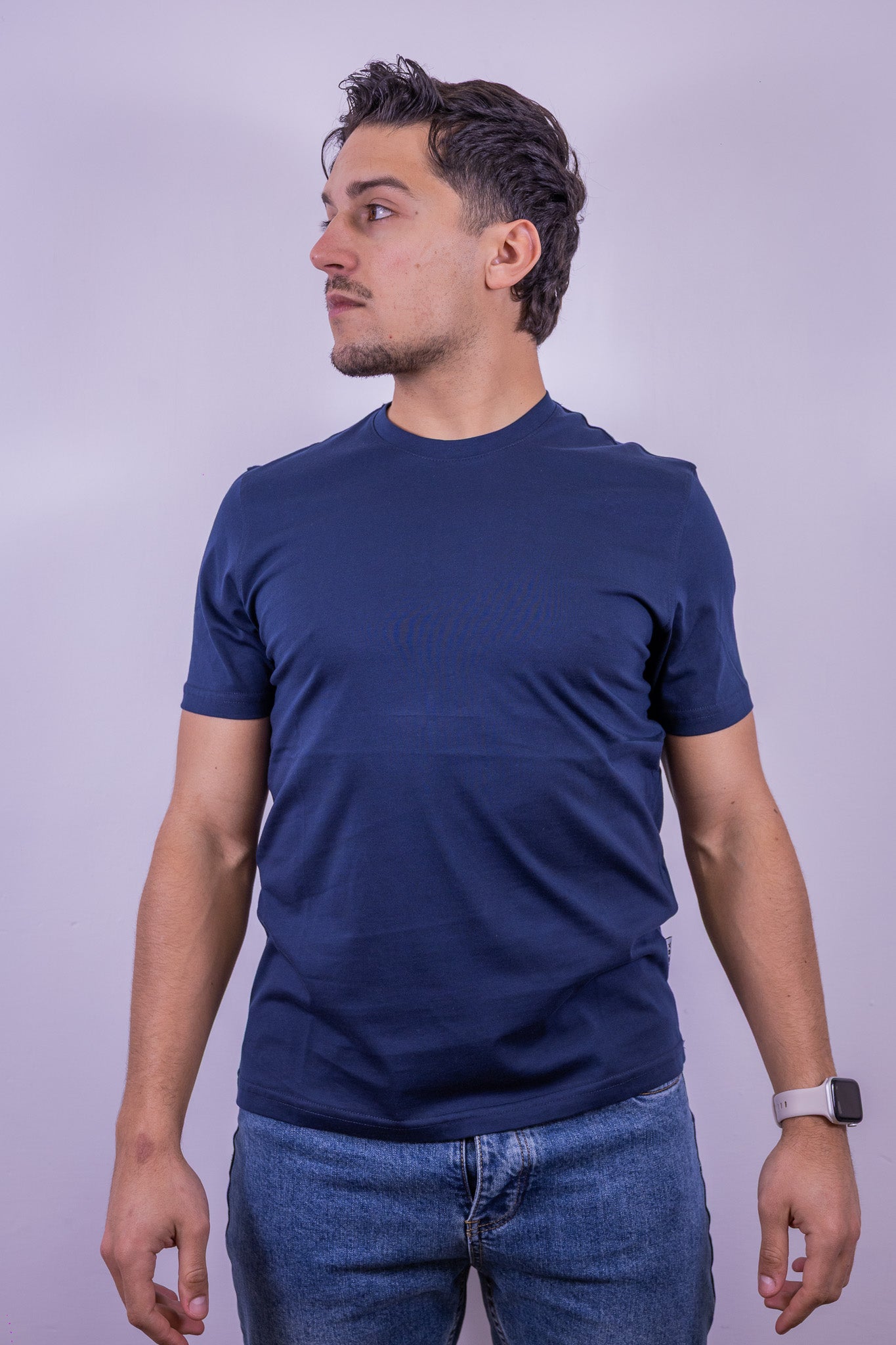 T-SHIRT COTONE SUPIMA BERNA BLU