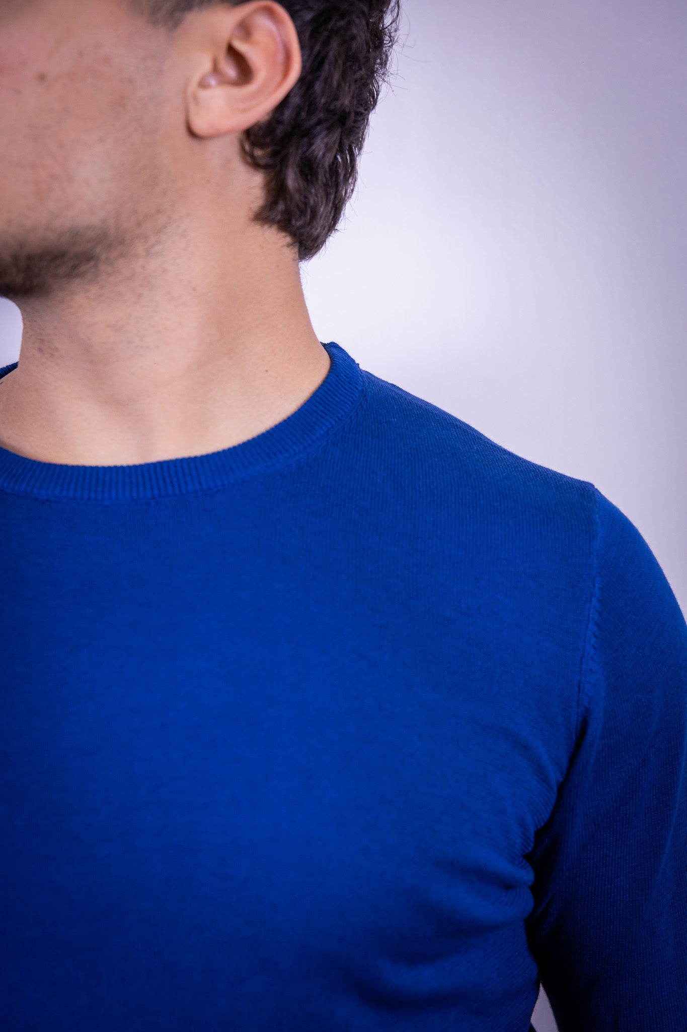 MAGLIONCINO PARICOLLO OVER-D BLU