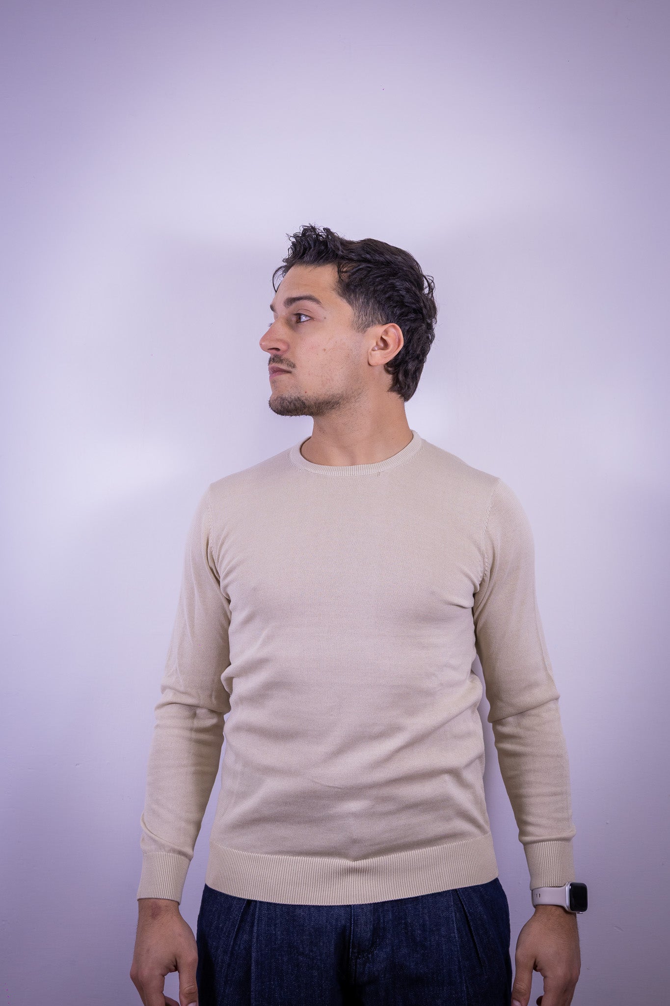 MAGLIONCINO PARICOLLO OVER-D BEIGE