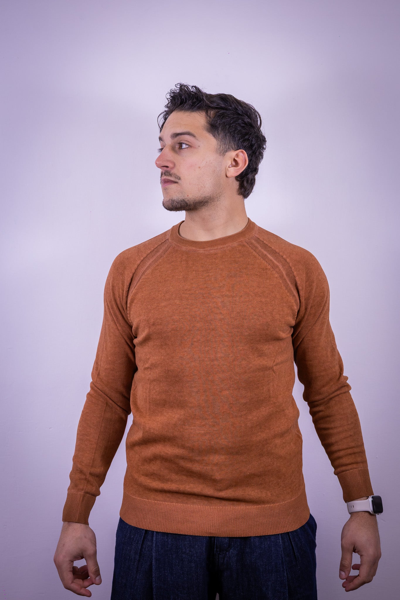 MAGLIONCINO MANICA RAGLAN OVER-D CUOIO