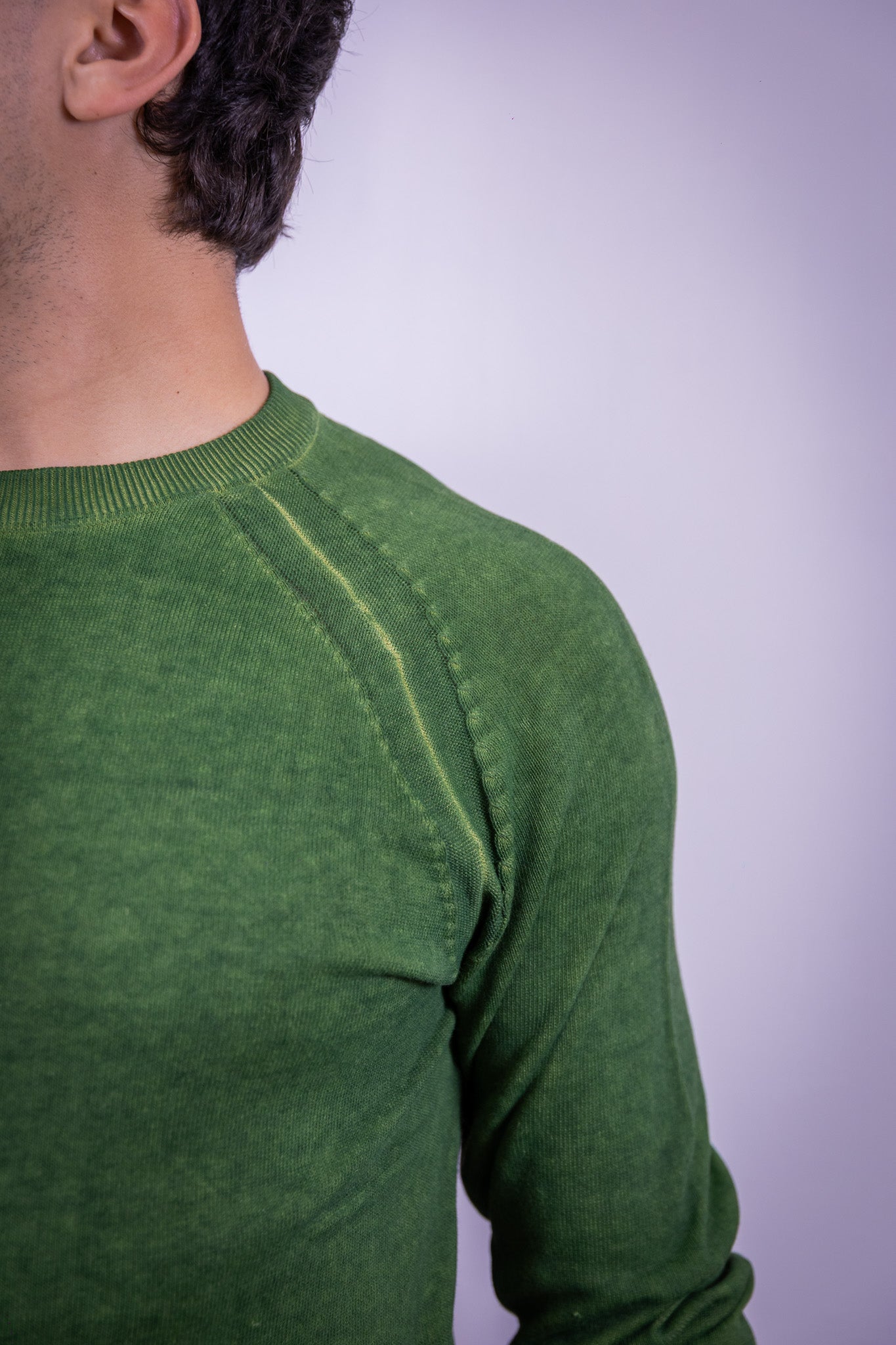 MAGLIONCINO MANICA RAGLAN OVER-D PINO