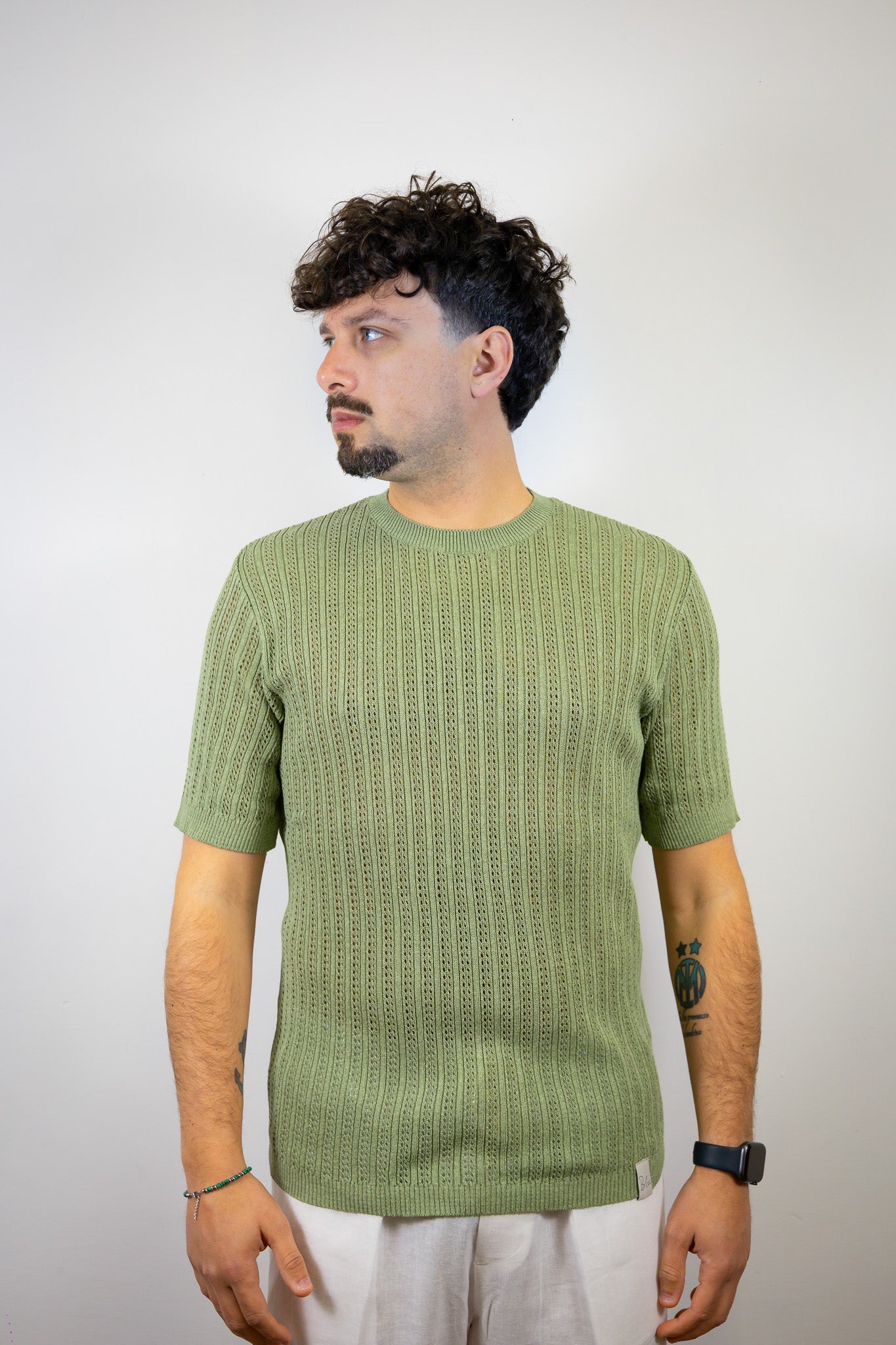 MAGLIA COSTE FIORI BL11 SALVIA