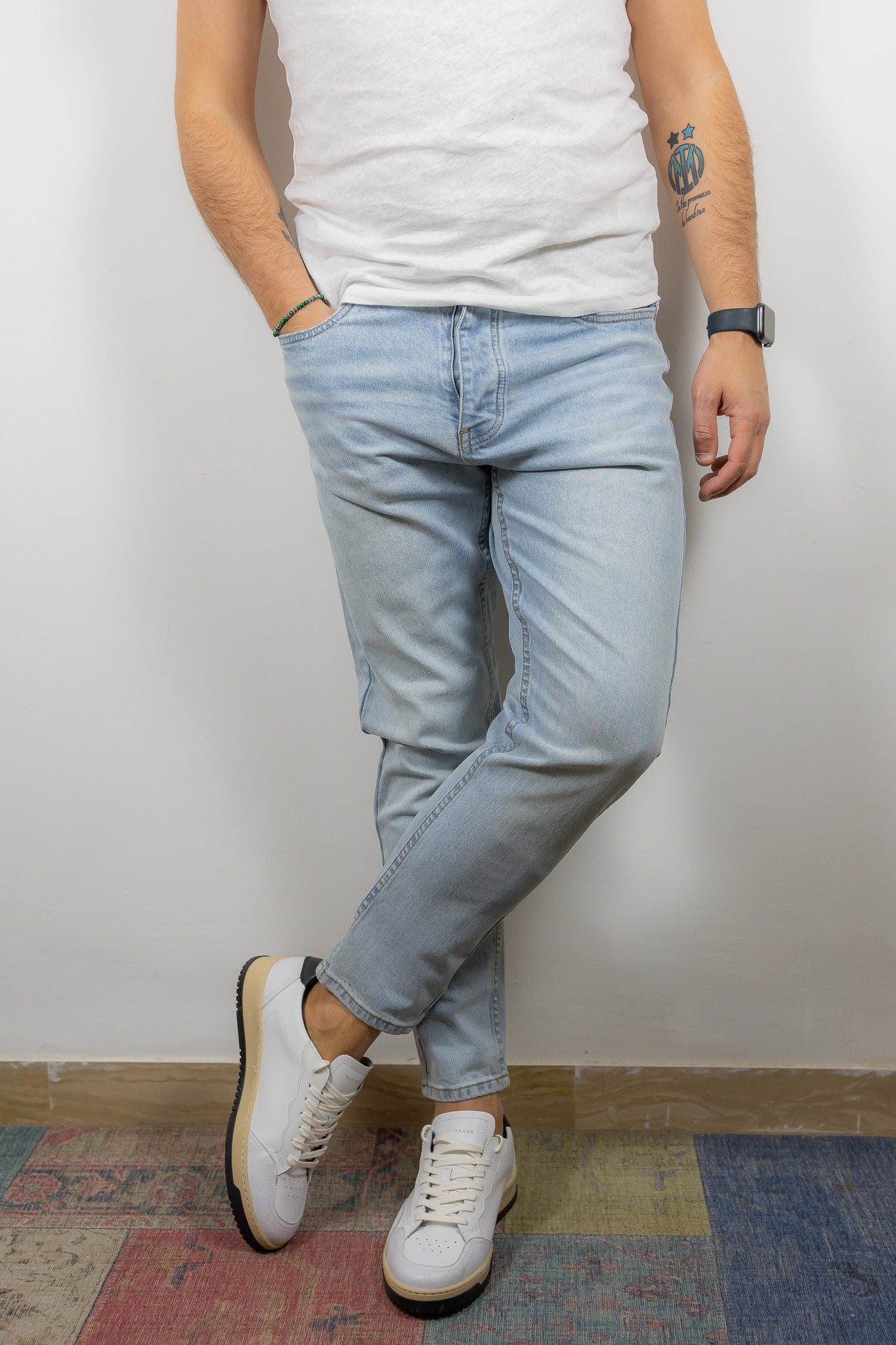 JEANS CROPPED BERNA CELTIC PARK LAVAGGIO CHIARO