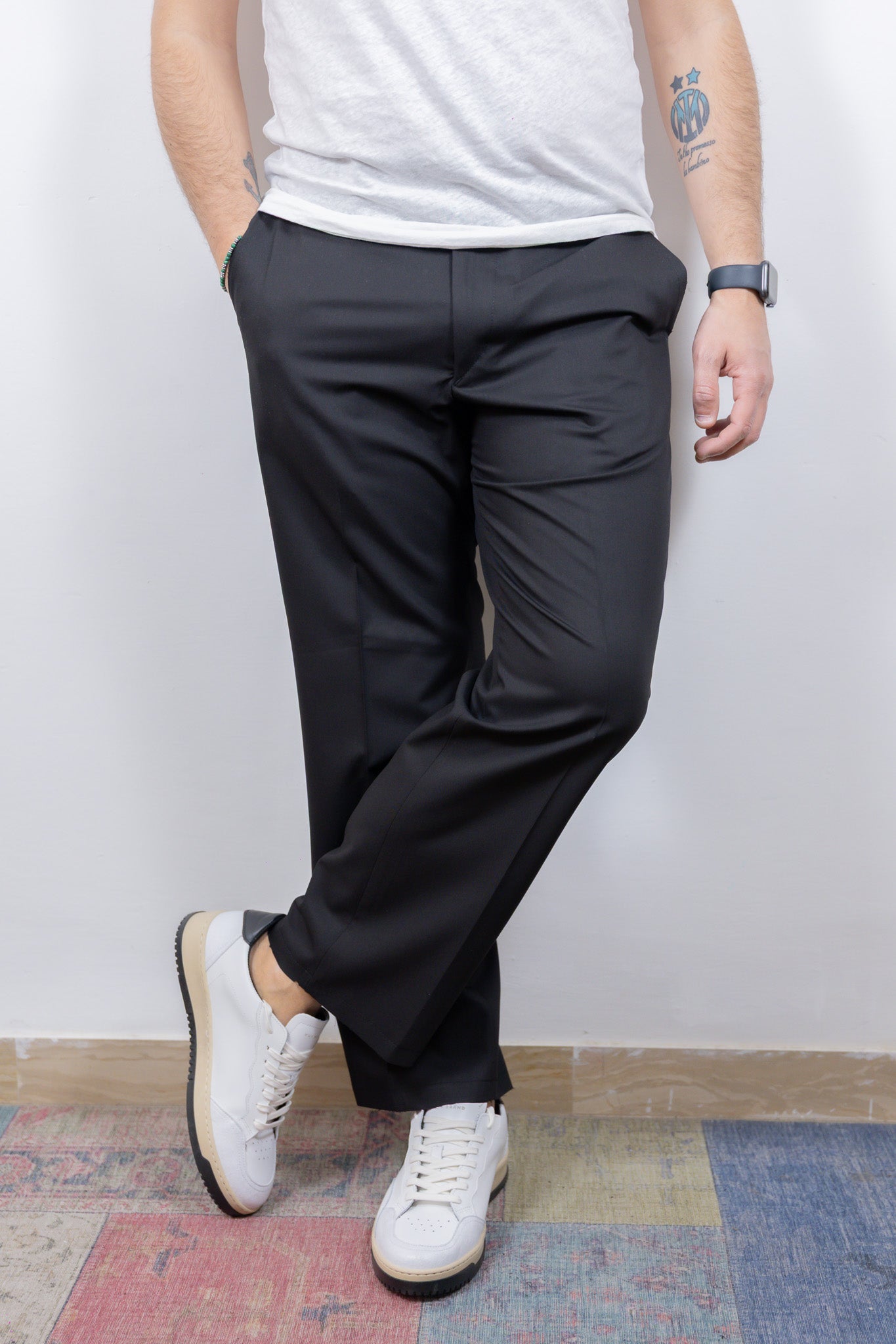 PANTALONE ANTI FIT TAGLIO VIVO OVER-D NERO