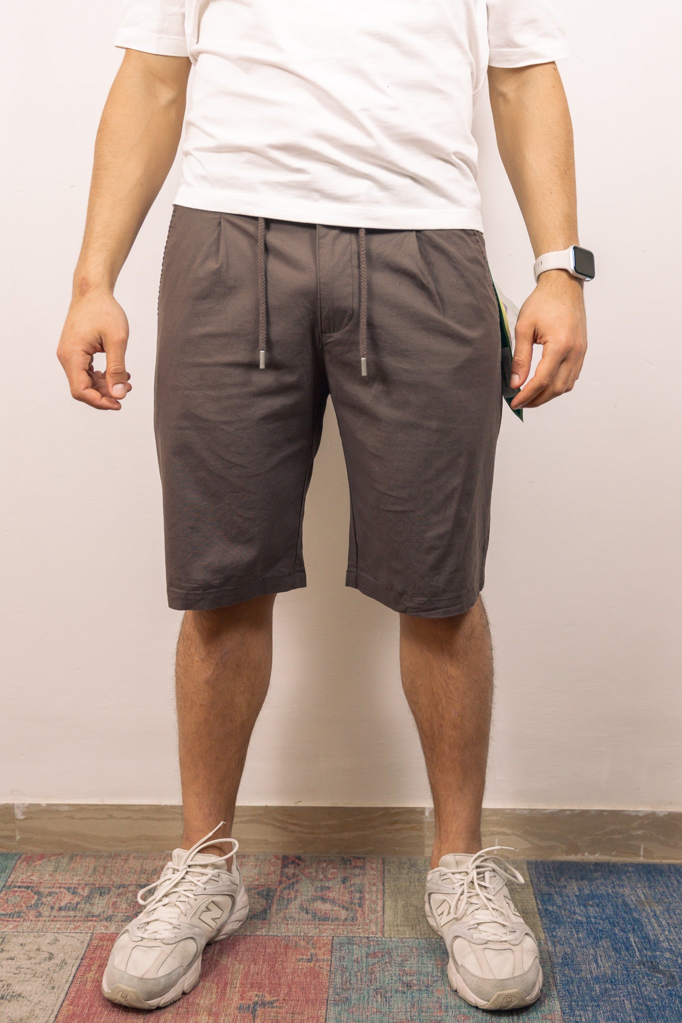 BERMUDA PANTALACCIO MISTO LINO BERNA CAFFE'