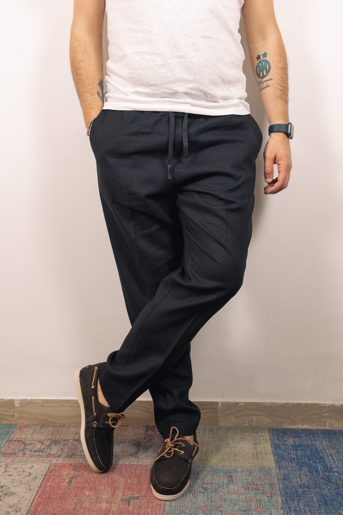 PANTALACCIO MISTO LINO OVER-D