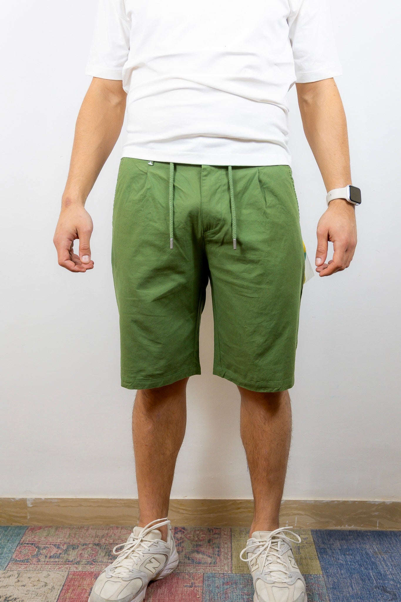 BERMUDA PANTALACCIO MISTO LINO BERNA VERDE