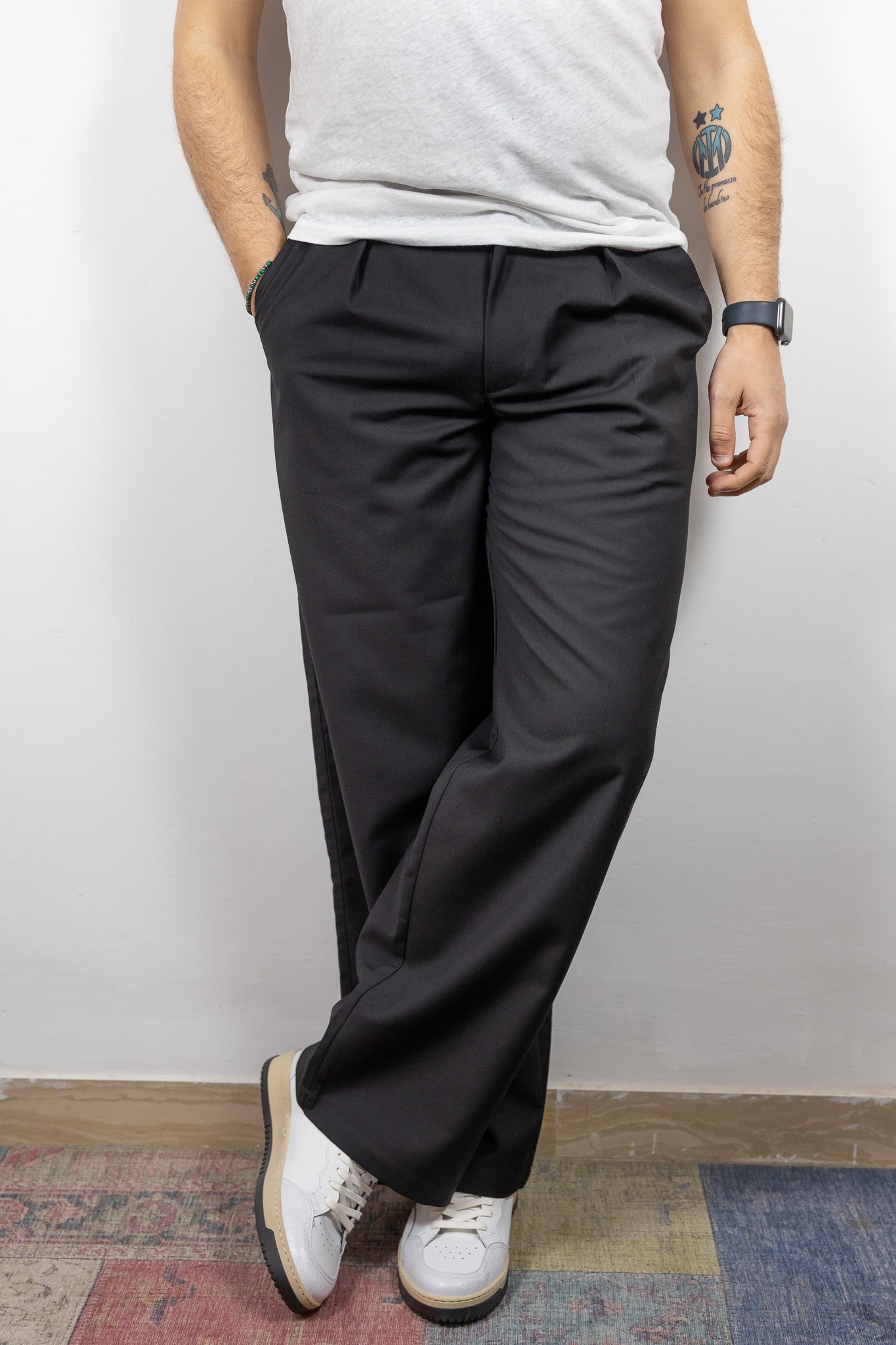 PANTALONE PALAZZO PROHIBITED NERO