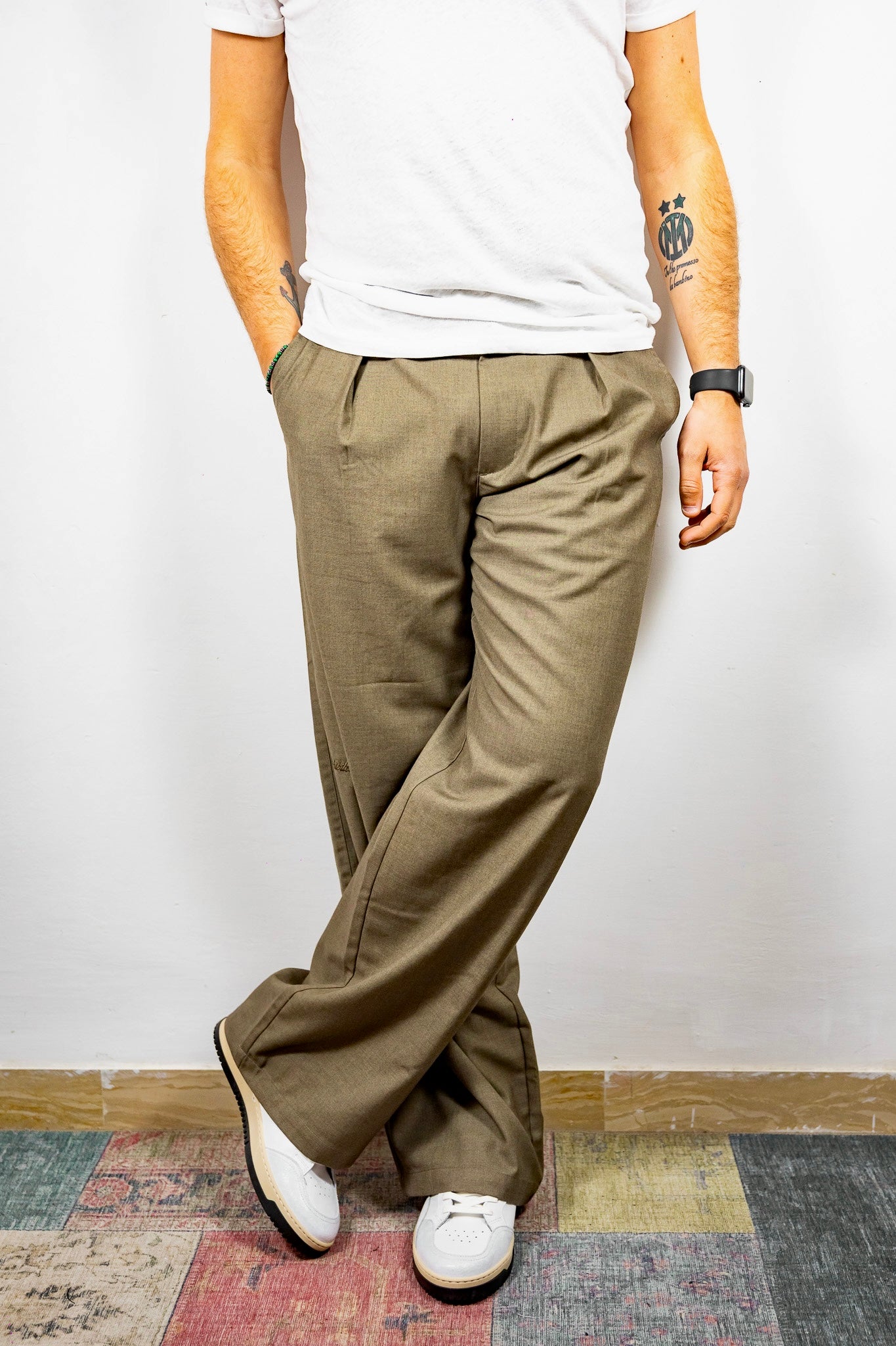 PANTALONE PALAZZO PROHIBITED KHAKI