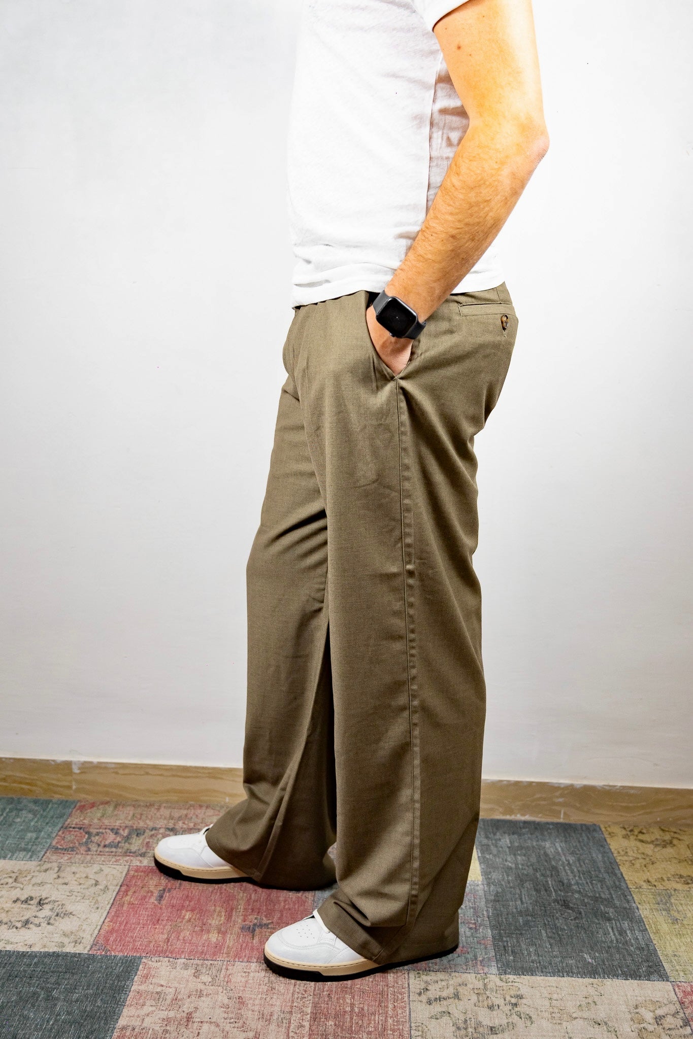 PANTALONE PALAZZO PROHIBITED KHAKI